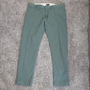 J Crew Men's Green Chino Pants